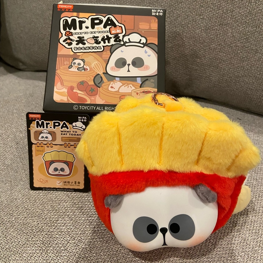 New Mr Pa Panda Fries Pouch Plush Charm